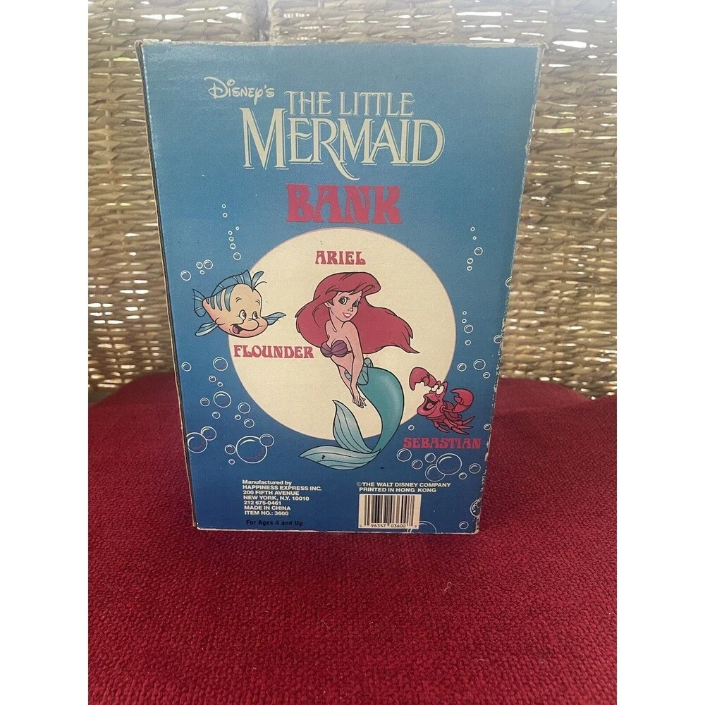 Vintage Disney The Little Mermail Coin Bank * NIB